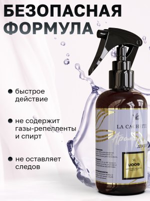 Парфюмированный спрей для дома и авто U009 по мотивам Oud Minerale, 250мл (на водной основе)