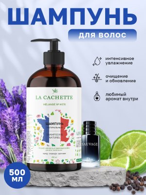 Шампунь для волос увлажняющий M070 по мотивам Sauvage, 500 мл, с дозатором
