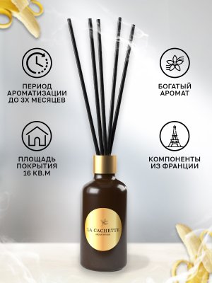 Аромадиффузор интерьерный (ароматизатор) La Cachette селективная серия "Fleur de bananier", 55 г