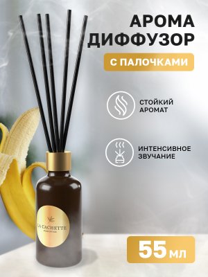 Аромадиффузор интерьерный (ароматизатор) La Cachette селективная серия "Fleur de bananier", 55 г