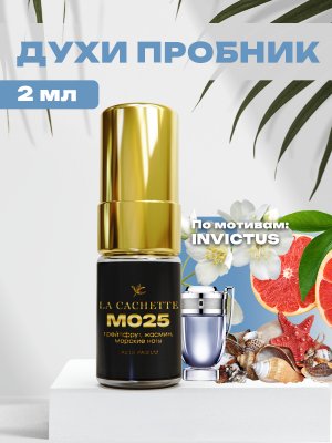 Пробник парфюмерной воды M025 по мотивам Invictus, 2 мл (Мужской аромат)